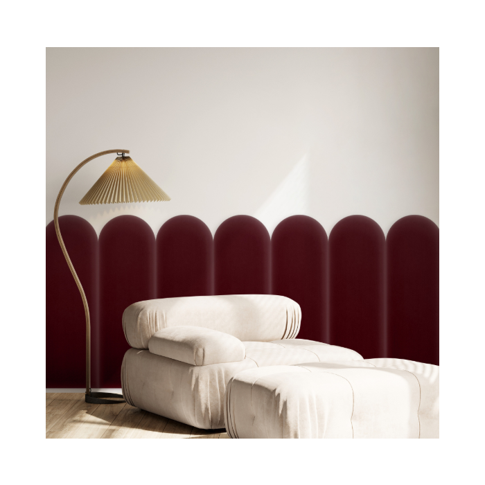Polsterpaneel Magic Velvet Bordeauxrot 20 cm